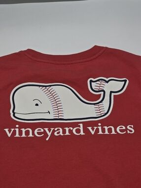 Vineyard Vines boys' baseball whale tee size 7